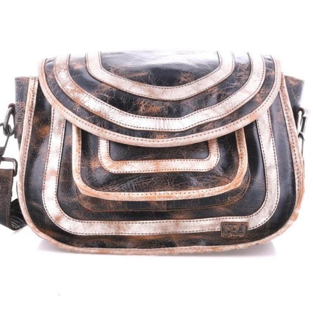 Bed Stu Black and Brown Crossbody Bag